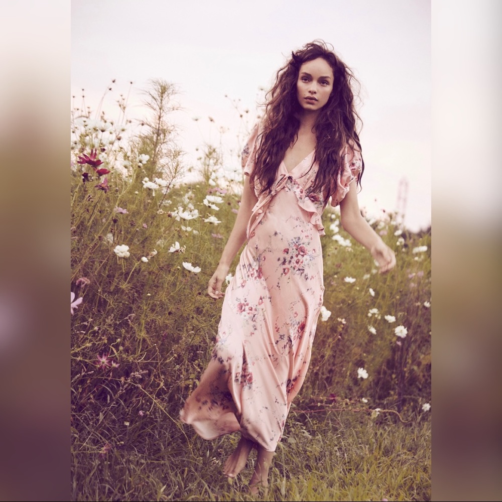 LoveShackFancy Lillian Silk Maxi Dress
